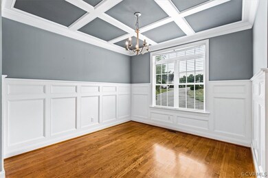Coffered Ceiling & Craftsman trim
