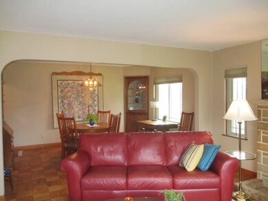 View of dining room from living room