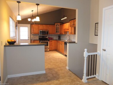 Eat in kitchen is open to the living room.