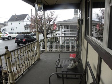 Front porch, new railings