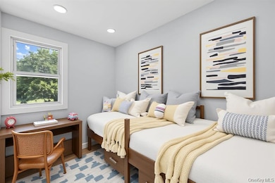 Bedroom featuring recessed lighting and light wood finished floors