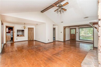 Living Area with Hardwood Flooring