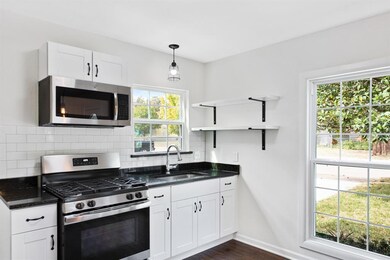 Stylish floating shelves are a nice touch!
