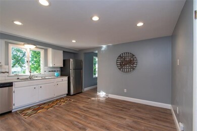 The huge kitchen has been updated - ample room for