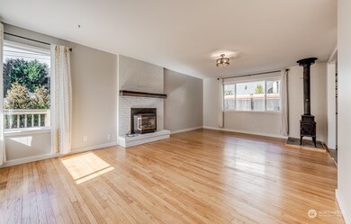 Refinished hardwood floors.