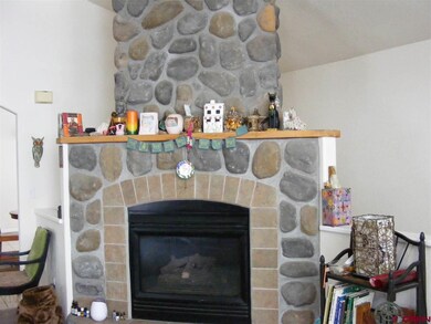Huge rock fireplace in Main living room.
