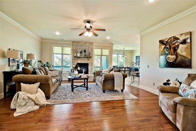 Large windows bring in natural light and view of t