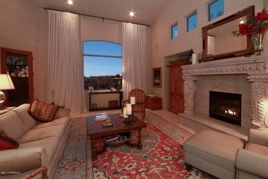 Living Room w/stone fireplace