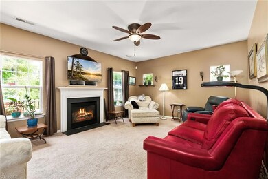 Family room with gas fireplace