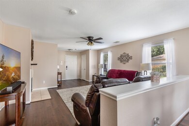 Family room and entry view.