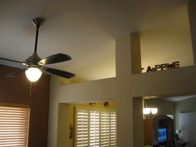UPWARD VIEW FROM LIVING RM TO FAMILY RM