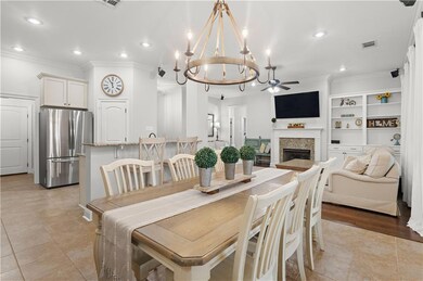 Dining area open to kitchen