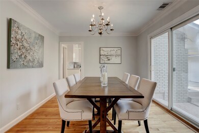 The dining room measures 13' x 11' and a large, sl