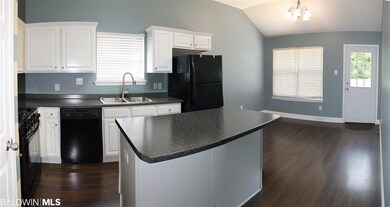 Open kitchen and dining area