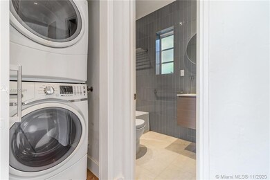 Washer/Dryer and bathroom