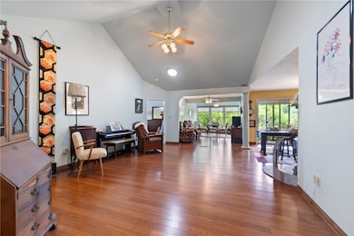 Vaulted ceilings create a grand feeling