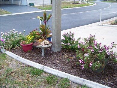 Beautiful gardens with concrete curbing...