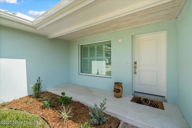 Travertine front porch