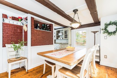 Antique details - Exposed ceiling beams & brick
