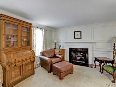 Close up of fireplace and surrounding millwork.