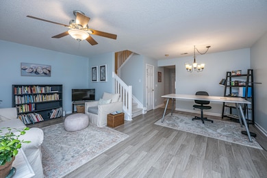Open Family Room and Dining Room