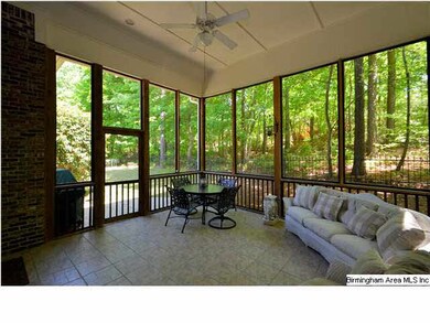 High ceilings in this large screened porch.