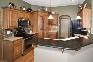 Open Floor plan with eating bar.