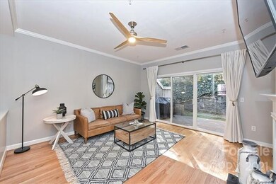 Living room with patio access.