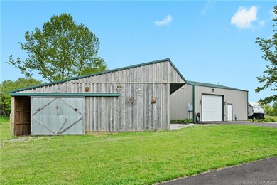 lean to, pole barn and detached garage