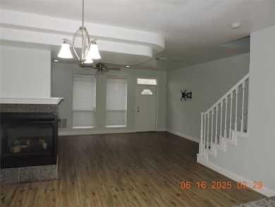 Another view of dining room and living room