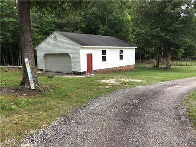 Garage with a yard