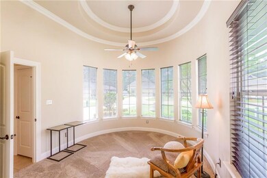 This turret-style room is stunning!  Yes, characte