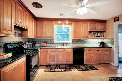 Kitchen with Tile Flooring, Granite Countertops, S