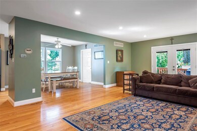 Looking back into the dining room from the enormous family room space.