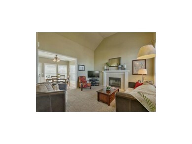 Vaulted Ceiling and Gas Fireplace