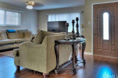 Beautiful front door & wood laminate flooring