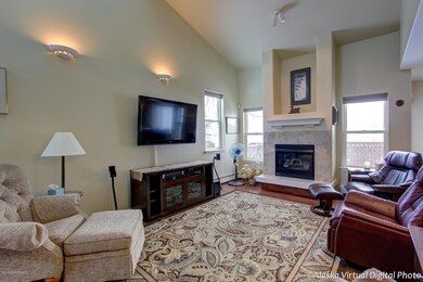 Living area w/ direct went gas fireplace