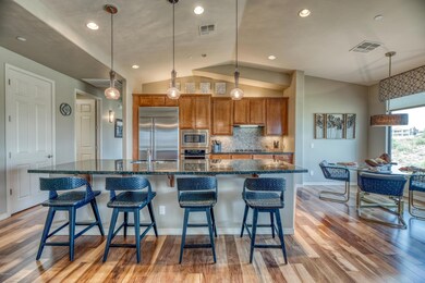 Kitchen Island and Bar with new lighting