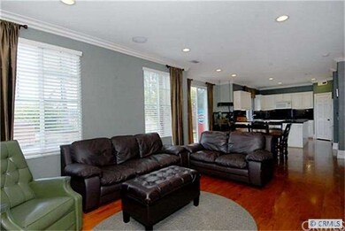 Family room, breakfast nook and kitchen