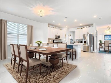 Virtually Staged Dining and kitchen
