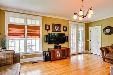Another view of the living room showing the French