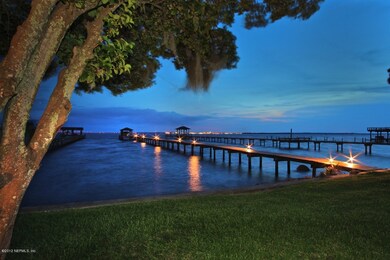 River and dock view at dusk