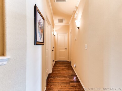 Hallway to downstairs bedroom