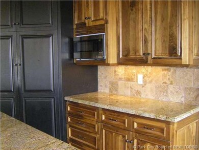 Kitchen. Black corner pantry