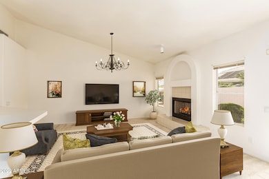 Virtually staged family room