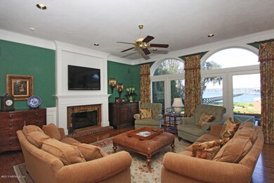 Family room with open waterfront views