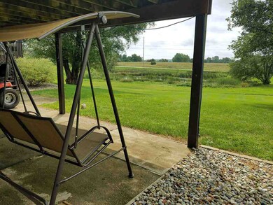 Lower level patio looking southwest.