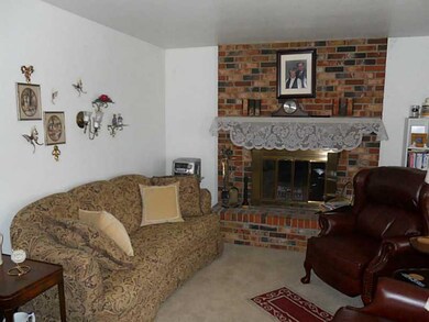 1st Floor Plan. Living Room with Log Burning Fireplace