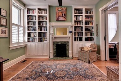 Light and bright living room with plantation shutt