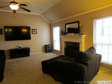 The large family room has a fireplace for those co